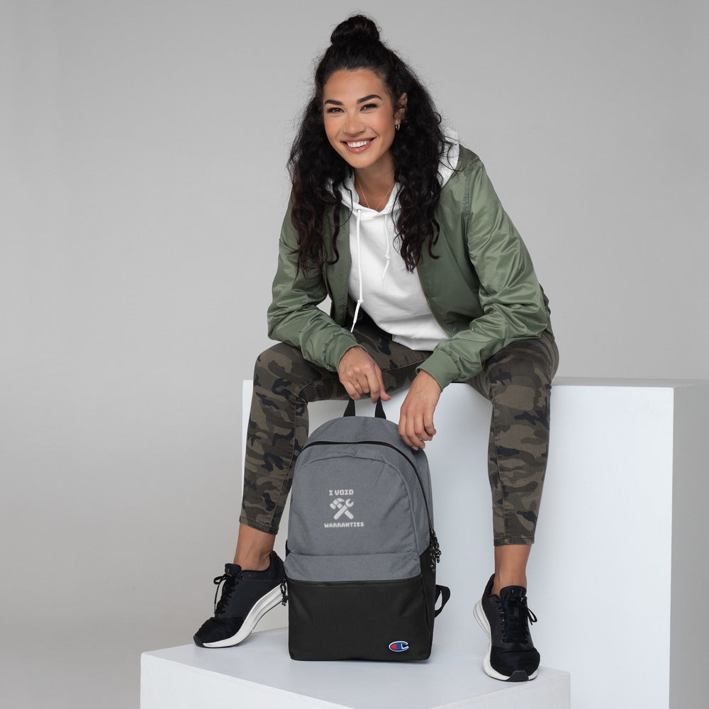 I void warranties - Embroidered Champion Backpack by DarkByteGear