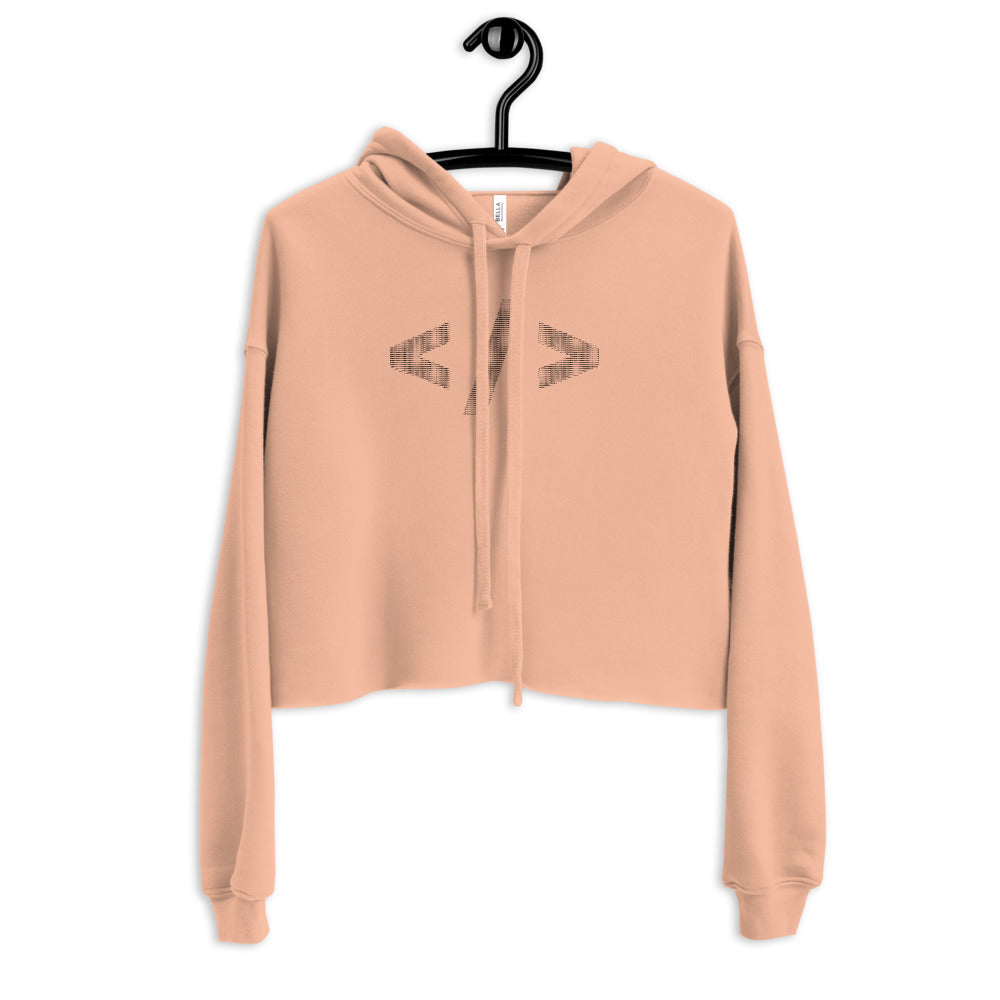 Culture of code in ASCII characters - Crop Hoodie by DarkByteGear