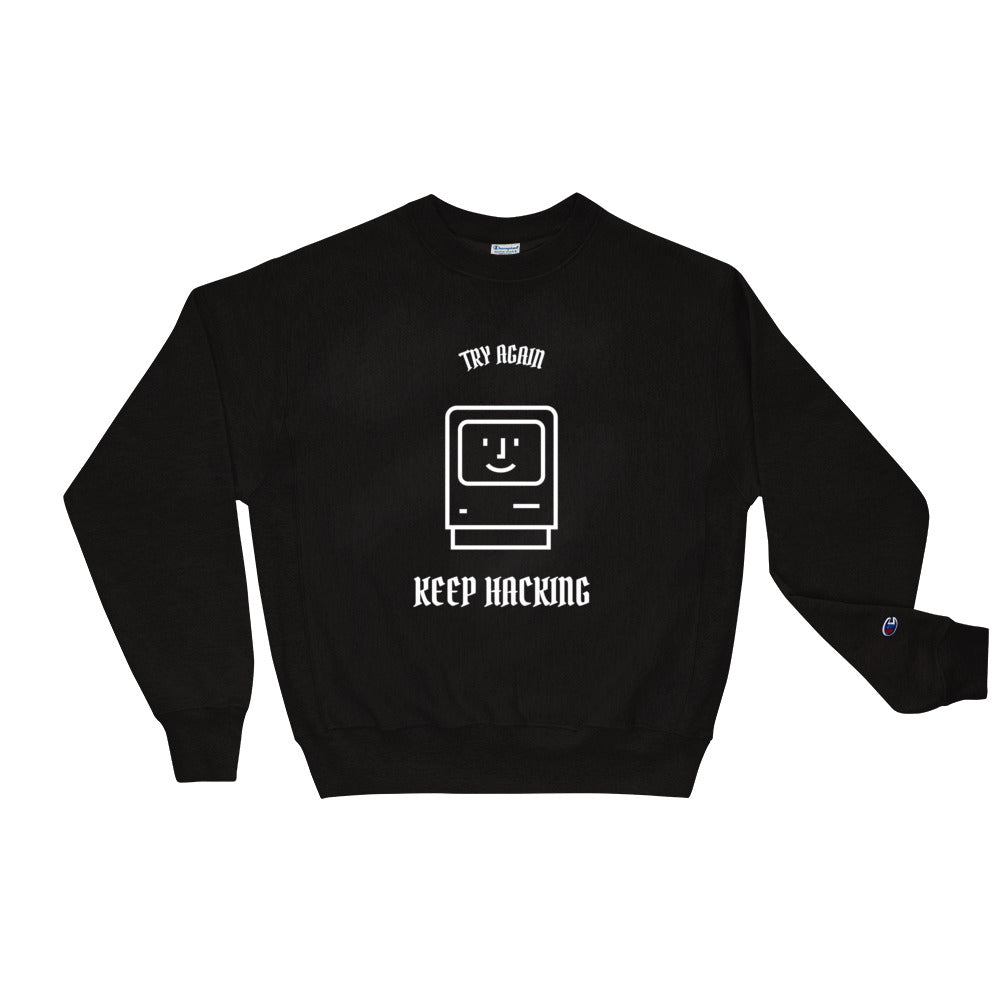 Keep hacking - Champion Sweatshirt by DarkByteGear