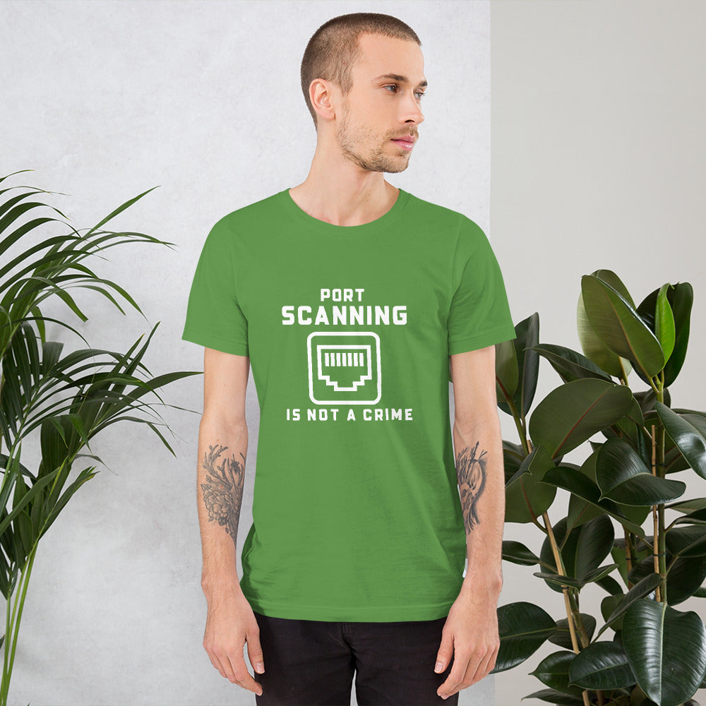 Port Scanning is not a crime - Short-Sleeve Unisex T-Shirt by DarkByteGear