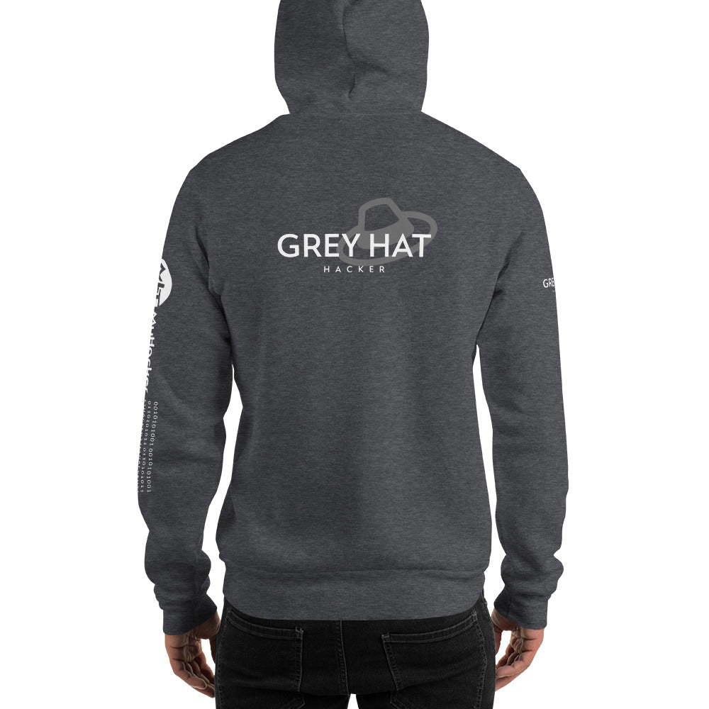 Grey Hat Hacker - Unisex Hoodie (all sides print) by DarkByteGear