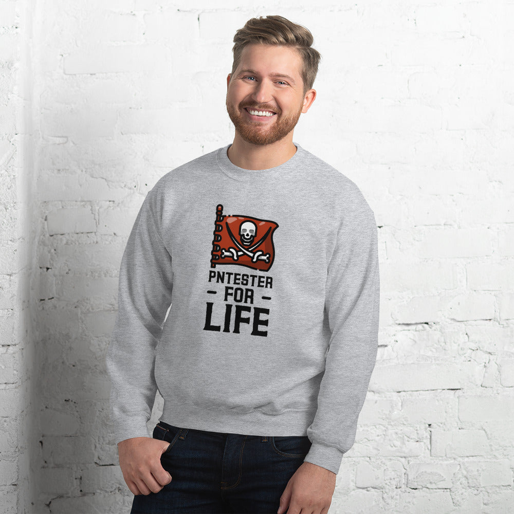 Pentester for life - Unisex Sweatshirt (black text) by DarkByteGear