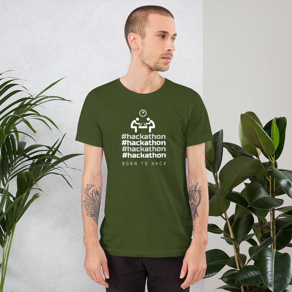 #hackathon - Short-Sleeve Unisex T-Shirt by DarkByteGear