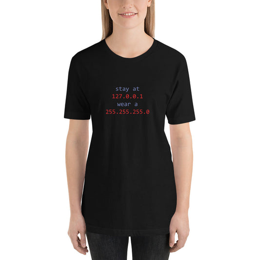 stay at at home, wear a mask - Short-Sleeve Unisex T-Shirt ( v1 ) by DarkByteGear