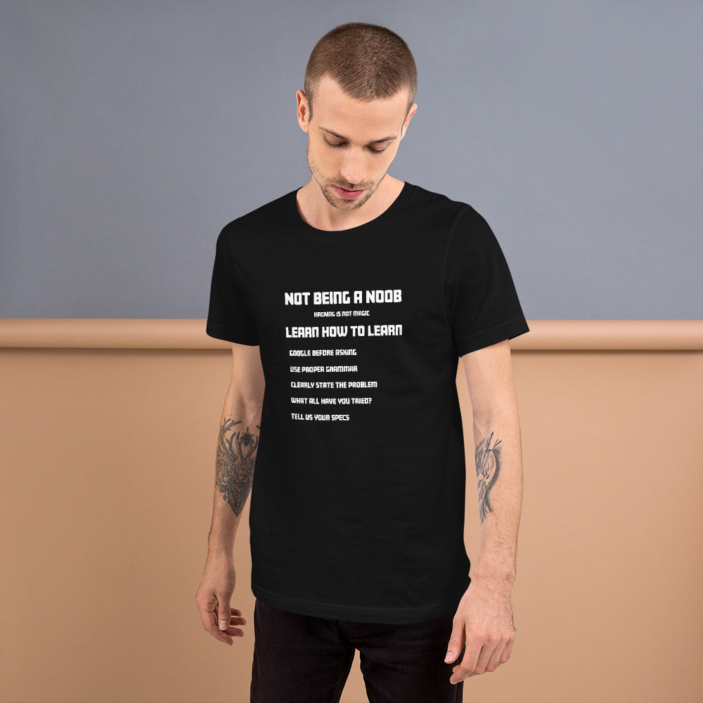 Not Being A Noob - Short-Sleeve Unisex T-Shirt by DarkByteGear