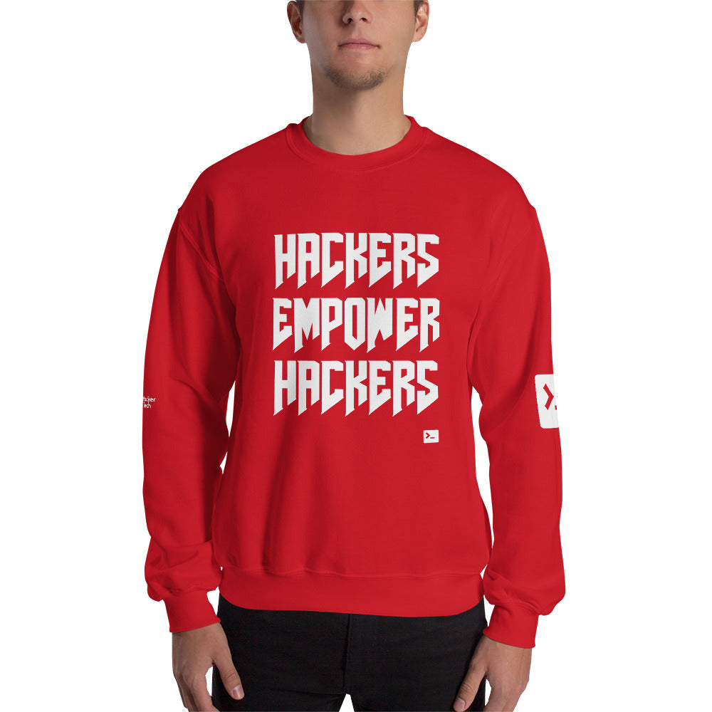 Hackers empower hackers - Unisex Sweatshirt by DarkByteGear