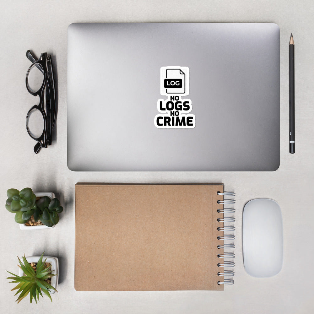 No logs no crime - Bubble-free stickers by DarkByteGear