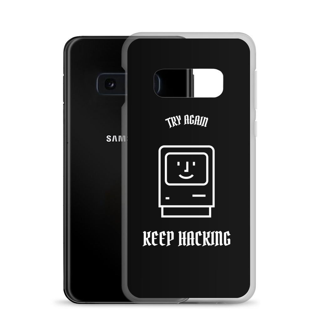 Keep hacking - Samsung Case (white text) by DarkByteGear