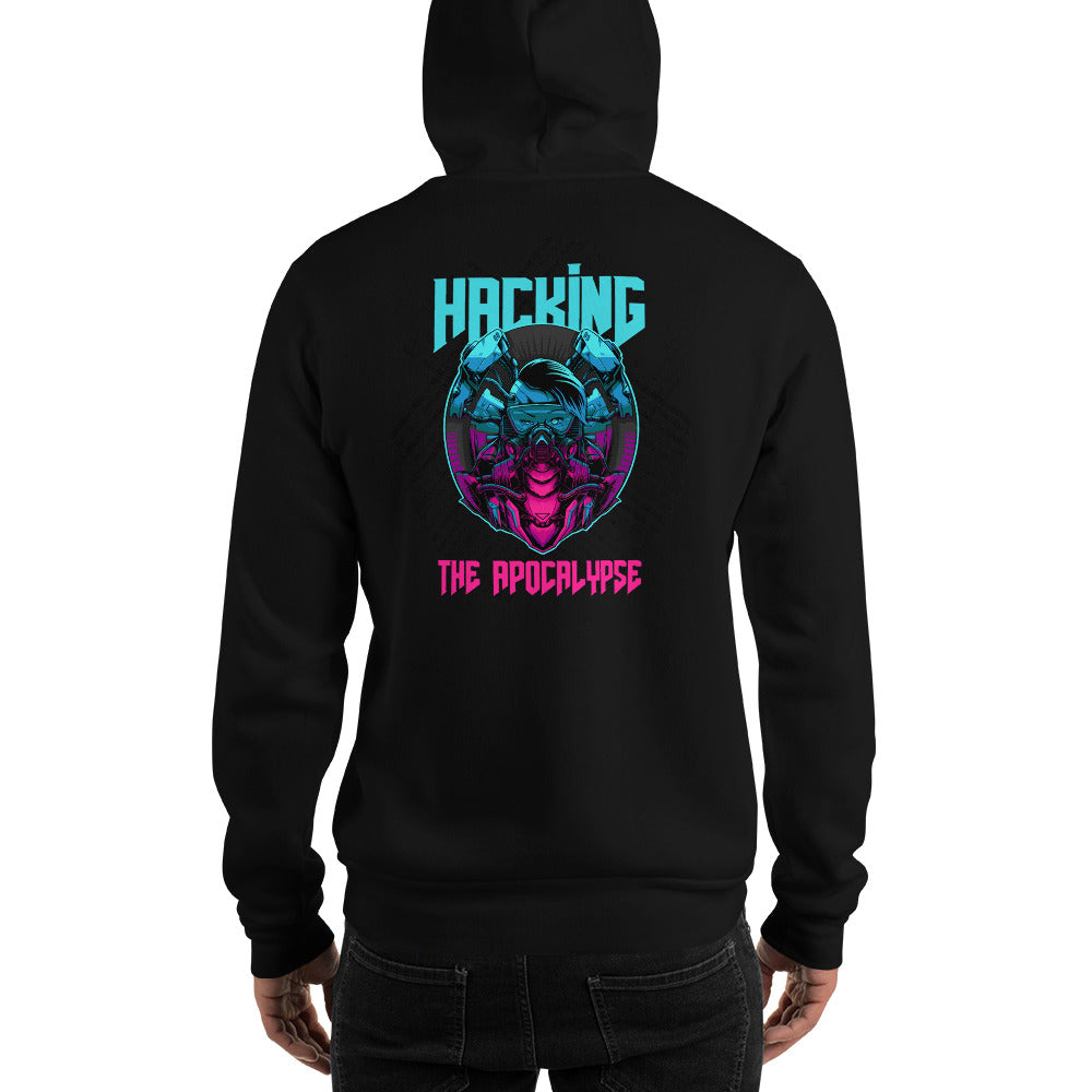 Hacking the apocalypse v2 -Unisex Hoodie (with back design) by DarkByteGear