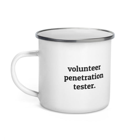 Volunteer penetration tester - Enamel Mug by DarkByteGear