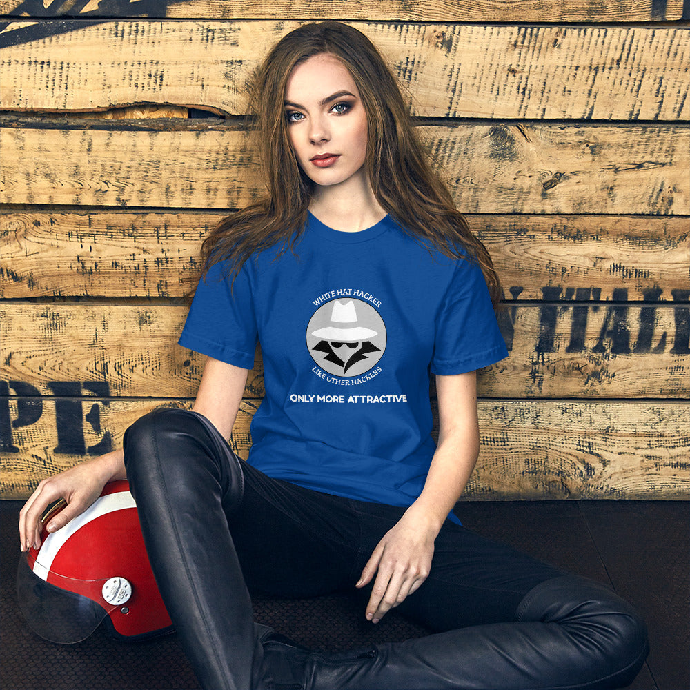 Like other hackers only more attractive - Short-Sleeve Unisex T-Shirt (white text) by DarkByteGear