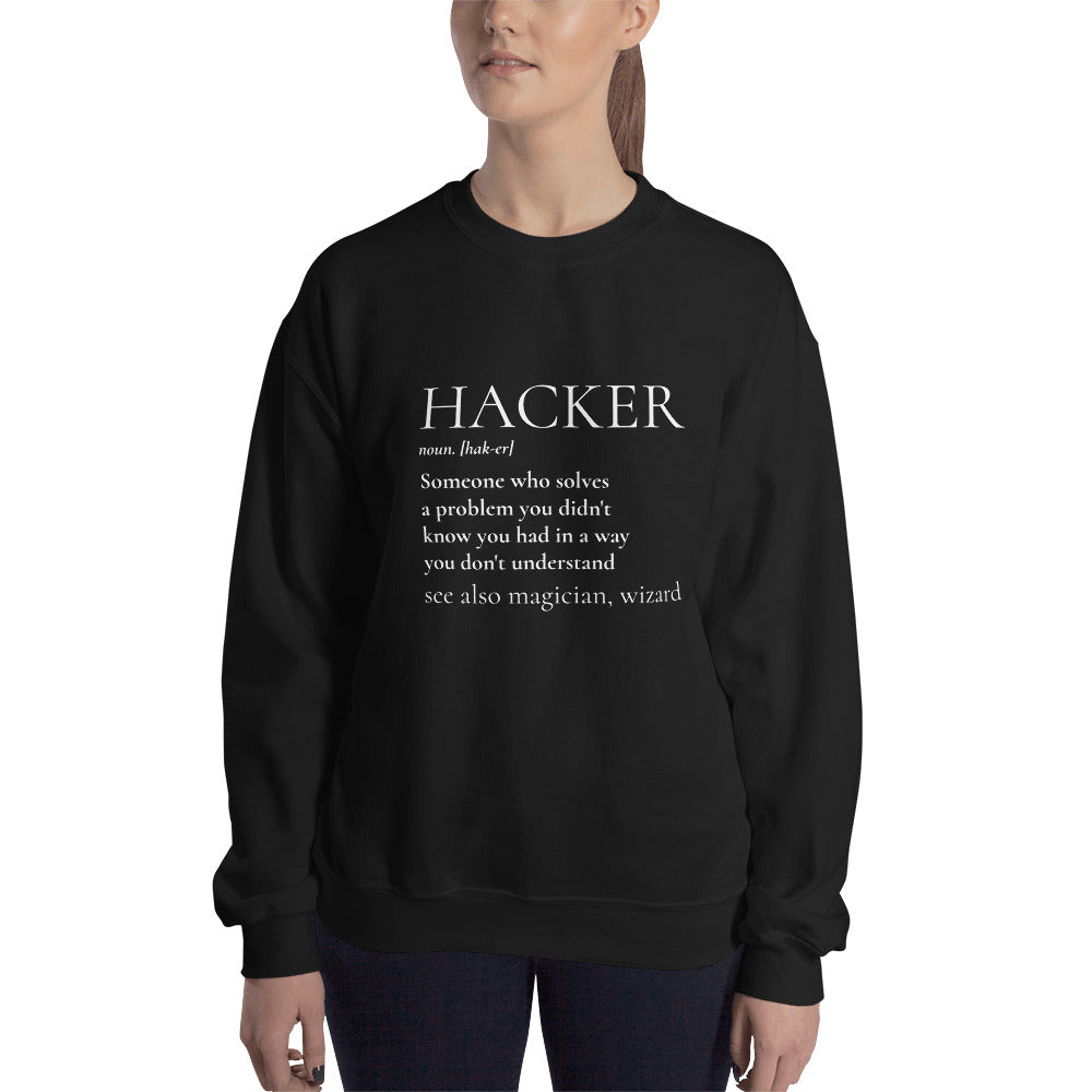 HACKER noun. [hak-er] - Unisex Sweatshirt by DarkByteGear