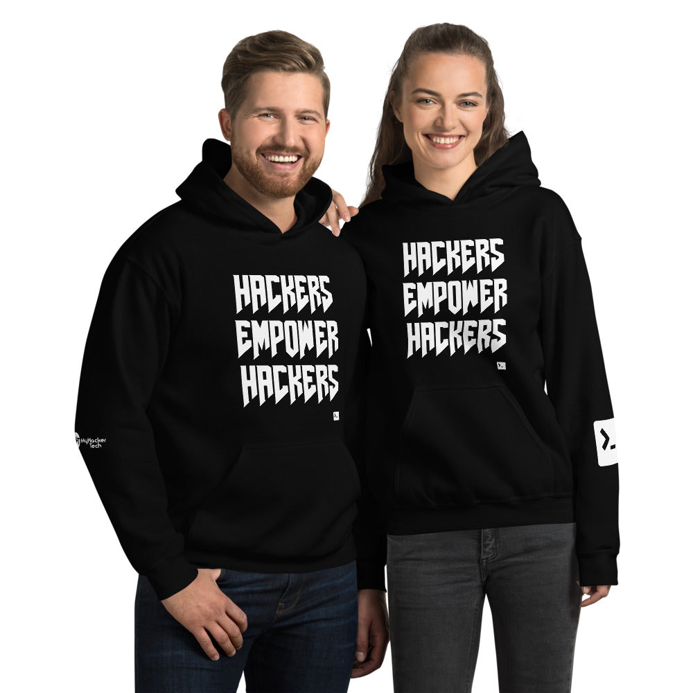 Hackers empower hackers - Unisex Hoodie by DarkByteGear