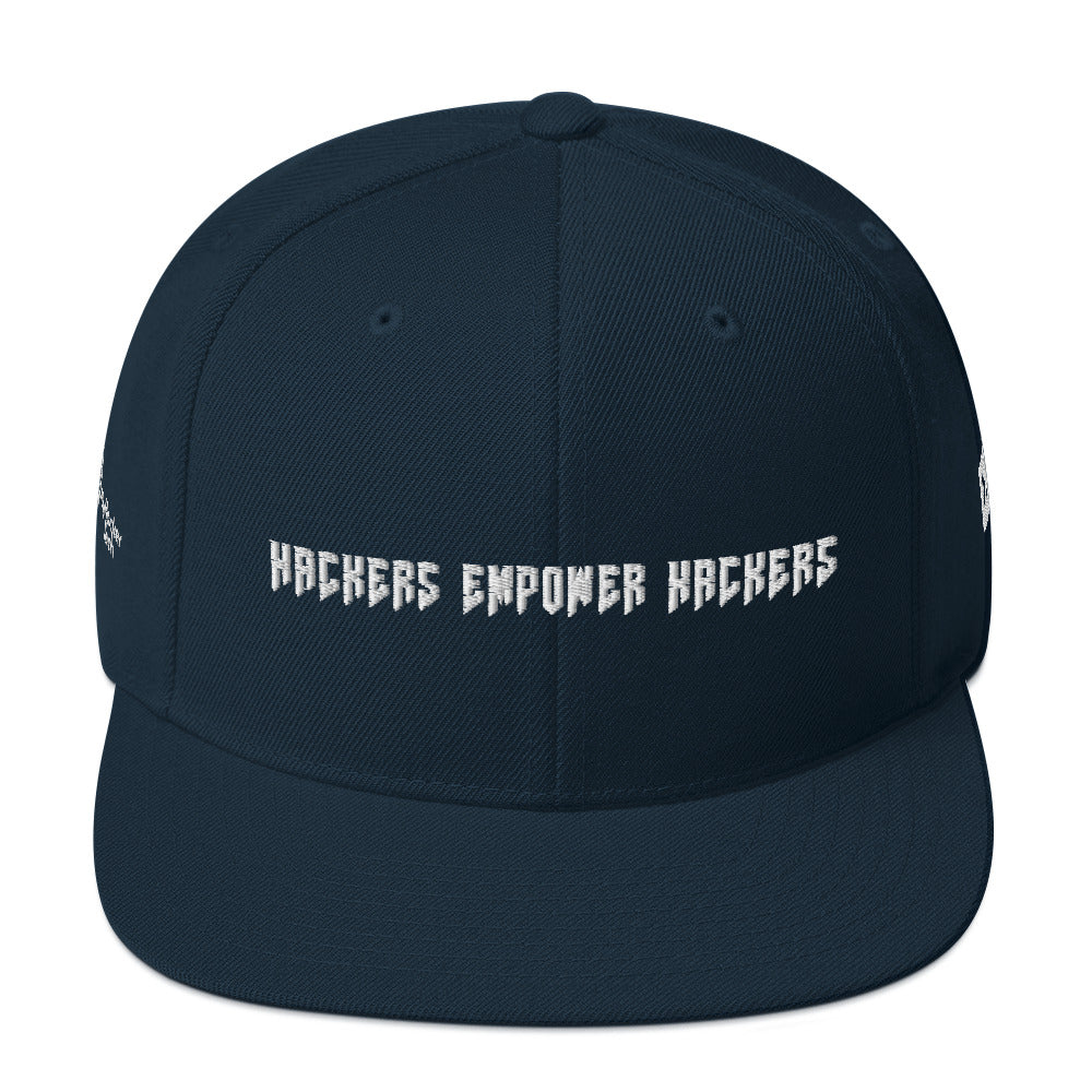 Hackers empower hackers - Snapback Hat by DarkByteGear