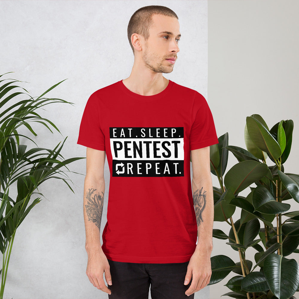 Eat sleep pentest repeat - Short-Sleeve Unisex T-Shirt by DarkByteGear