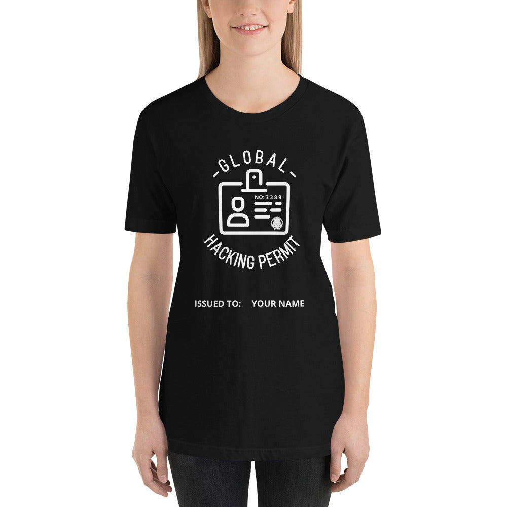 Global Hacking Permit 3389 - Short-Sleeve Unisex T-Shirt by DarkByteGear