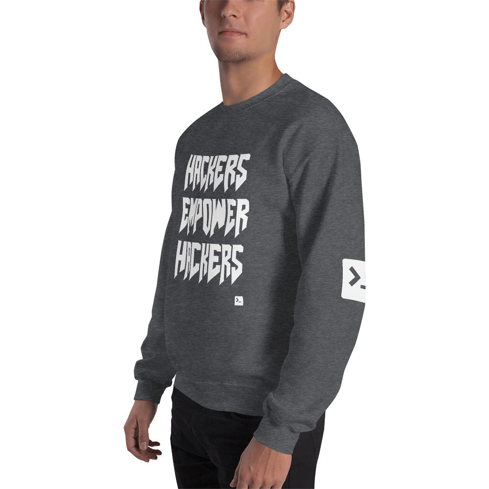 Hackers empower hackers - Unisex Sweatshirt by DarkByteGear