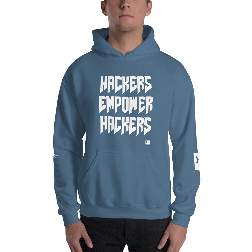Hackers empower hackers - Unisex Hoodie by DarkByteGear
