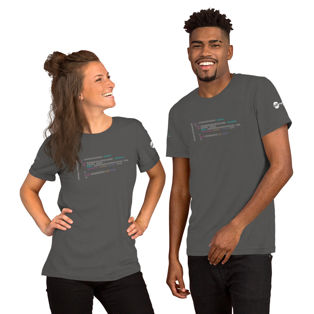 Code in ASCII - Short-Sleeve Unisex T-Shirt by DarkByteGear