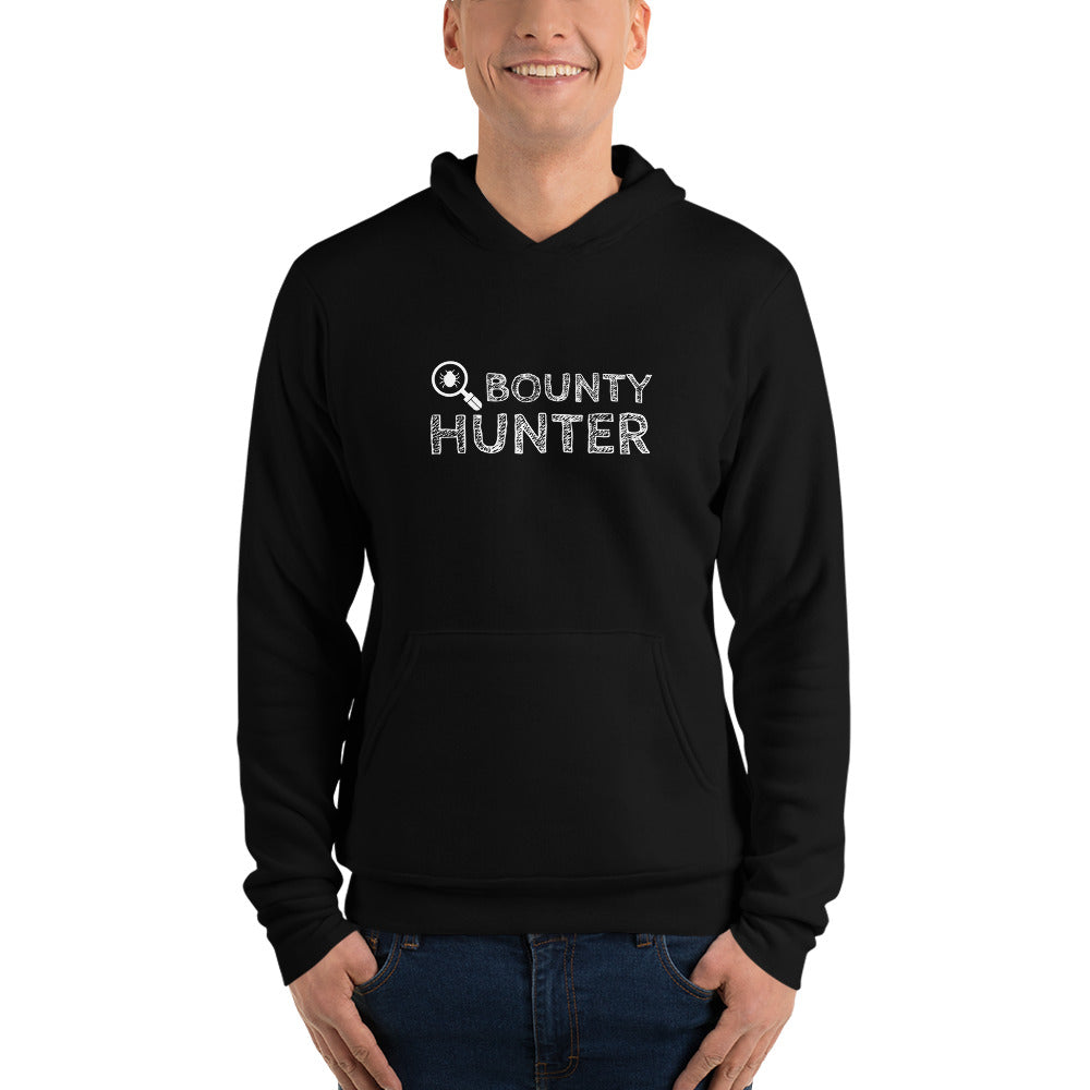 Bug bounty hunter - Unisex hoodie (white text) by DarkByteGear