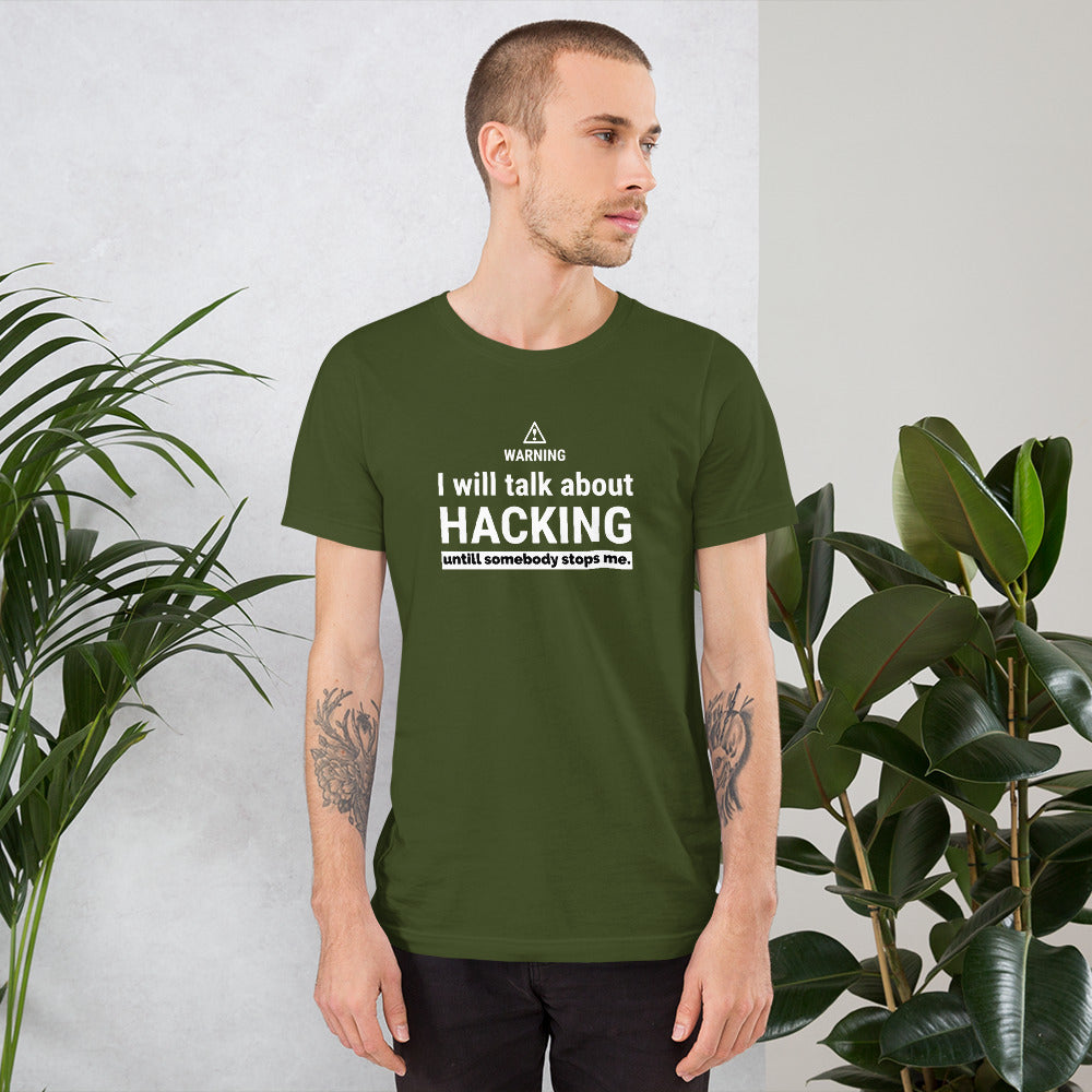 I will talk about HACKING - Short-Sleeve Unisex T-Shirt by DarkByteGear