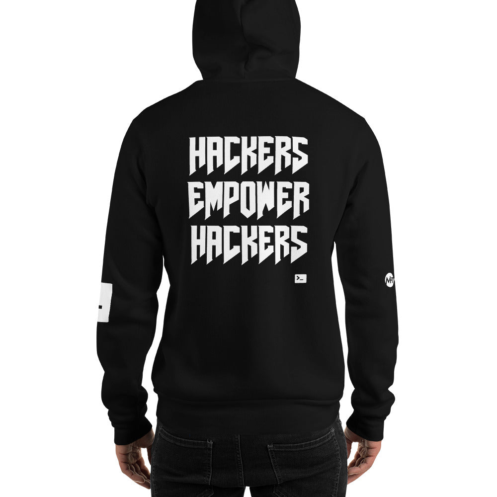 Hackers empower hackers - Unisex Hoodie by DarkByteGear