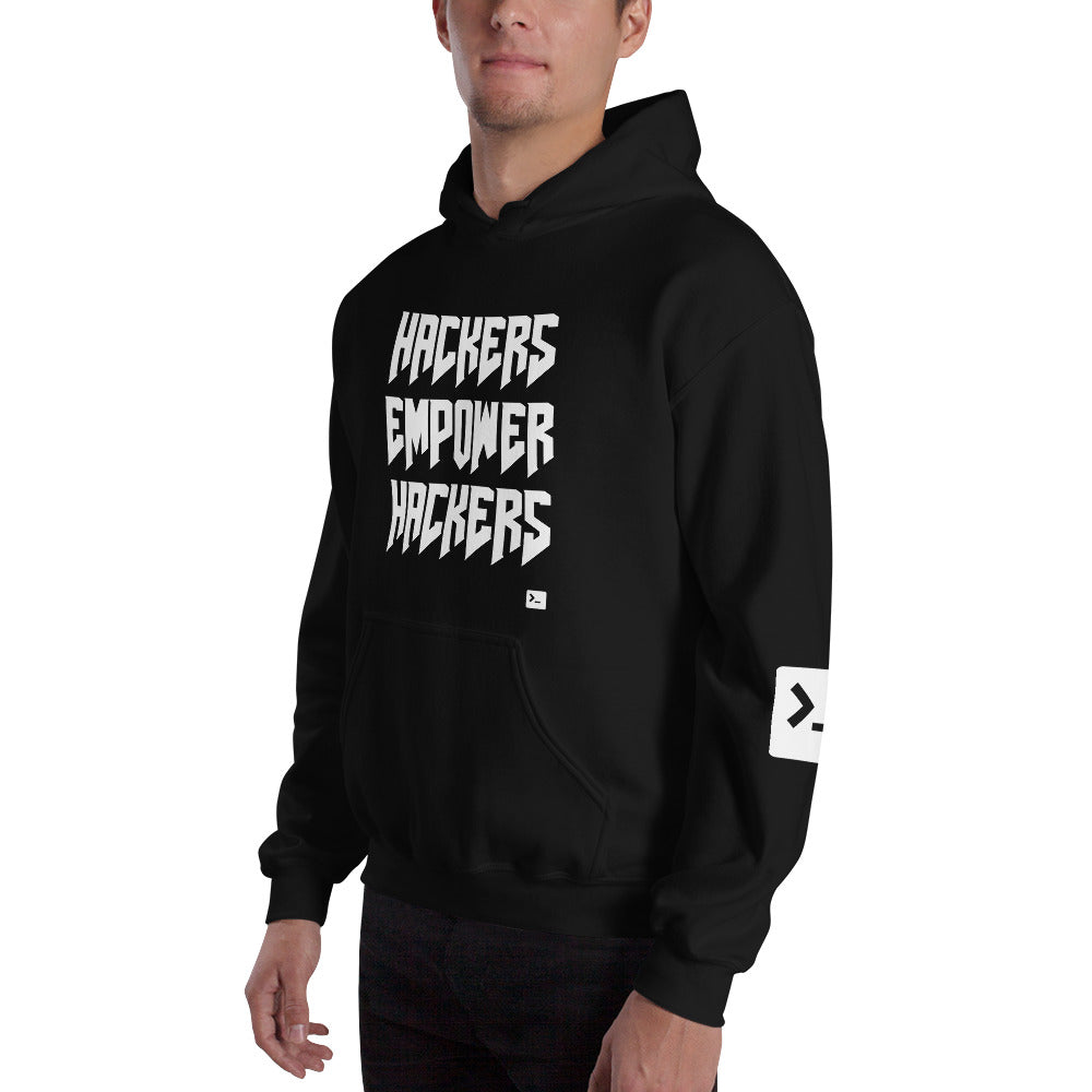 Hackers empower hackers - Unisex Hoodie by DarkByteGear