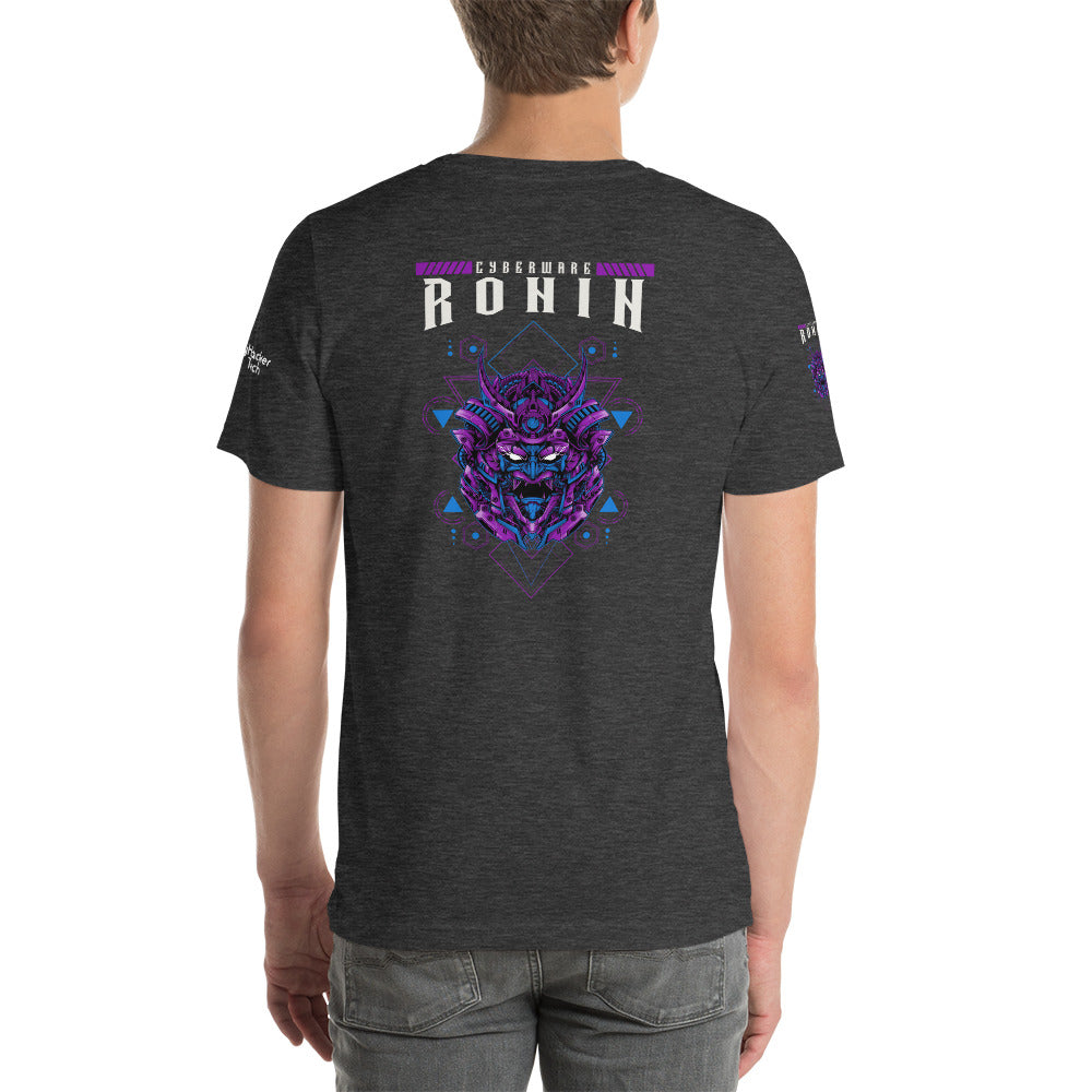 CyberWare Ronin - Short-Sleeve Unisex T-Shirt (all sides print) by DarkByteGear