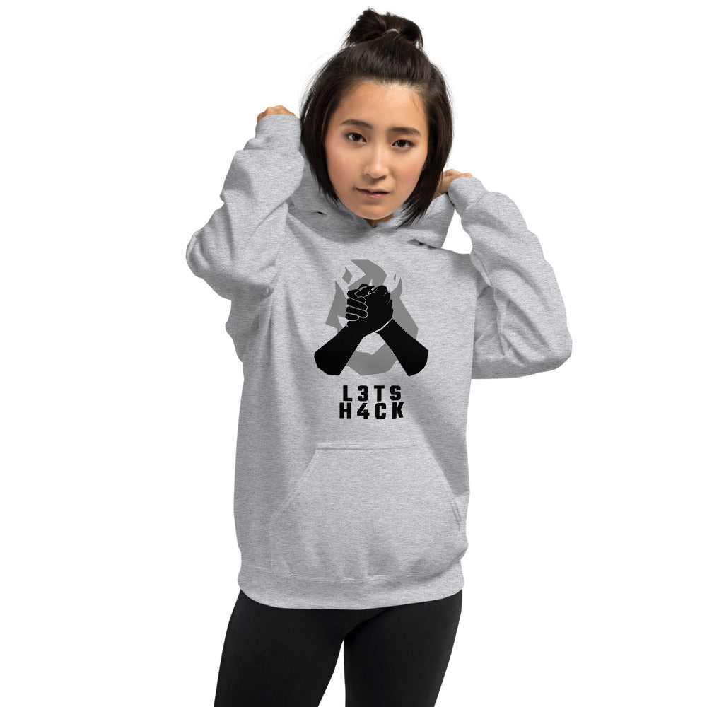 L3ts H4ck - Unisex Hoodie (black text) by DarkByteGear