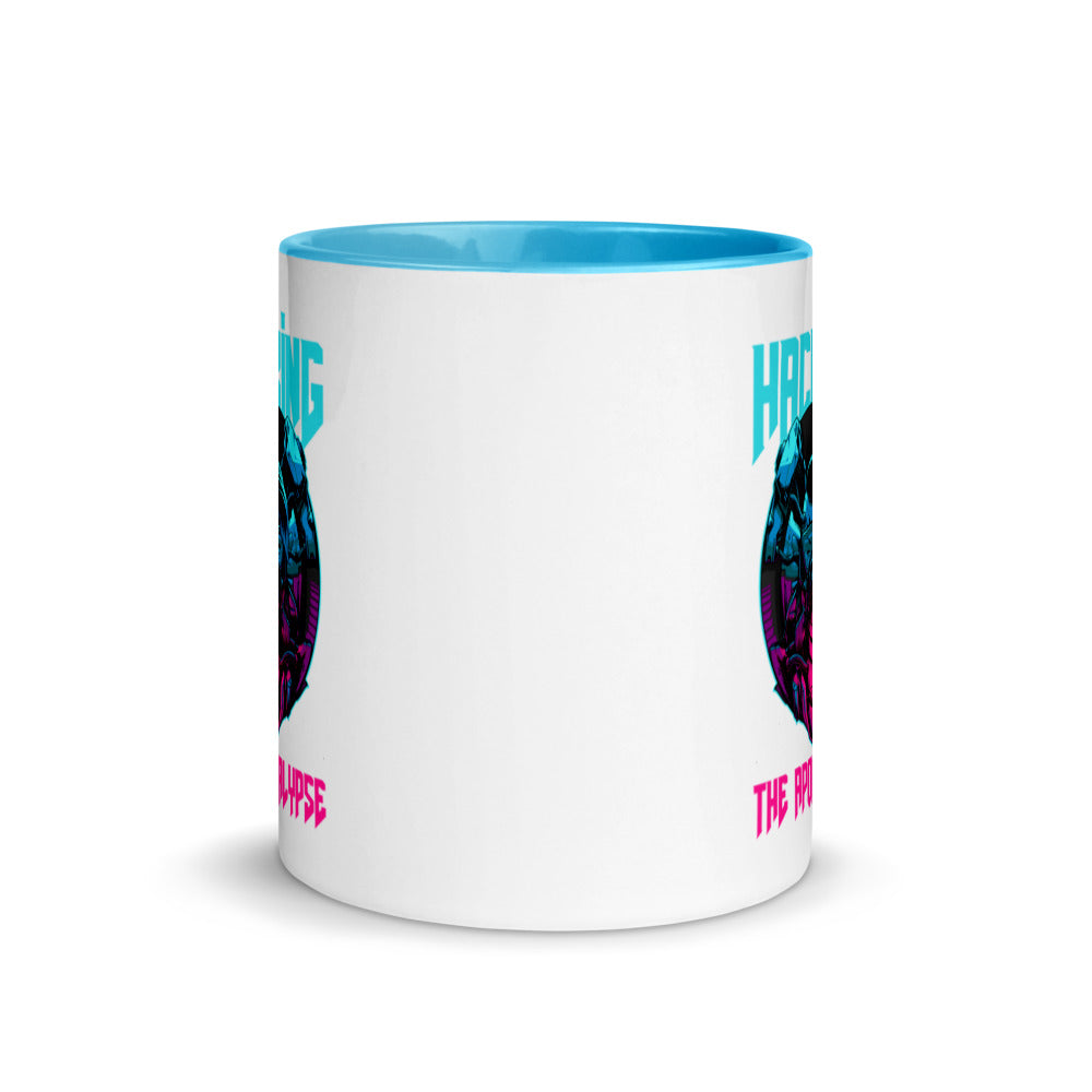 Hacking the apocalypse - Mug with Color Inside by DarkByteGear