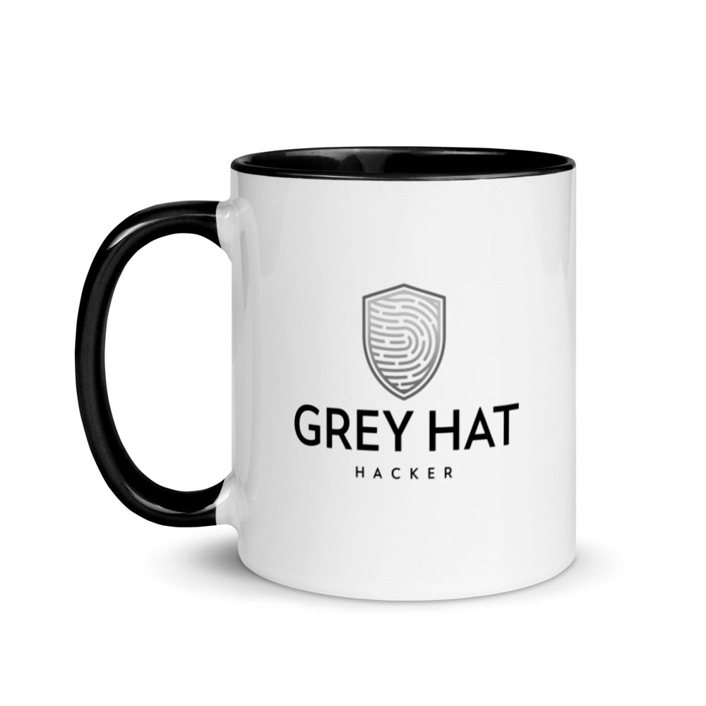 Grey Hat Hacker v1 - Mug with Color Inside by DarkByteGear