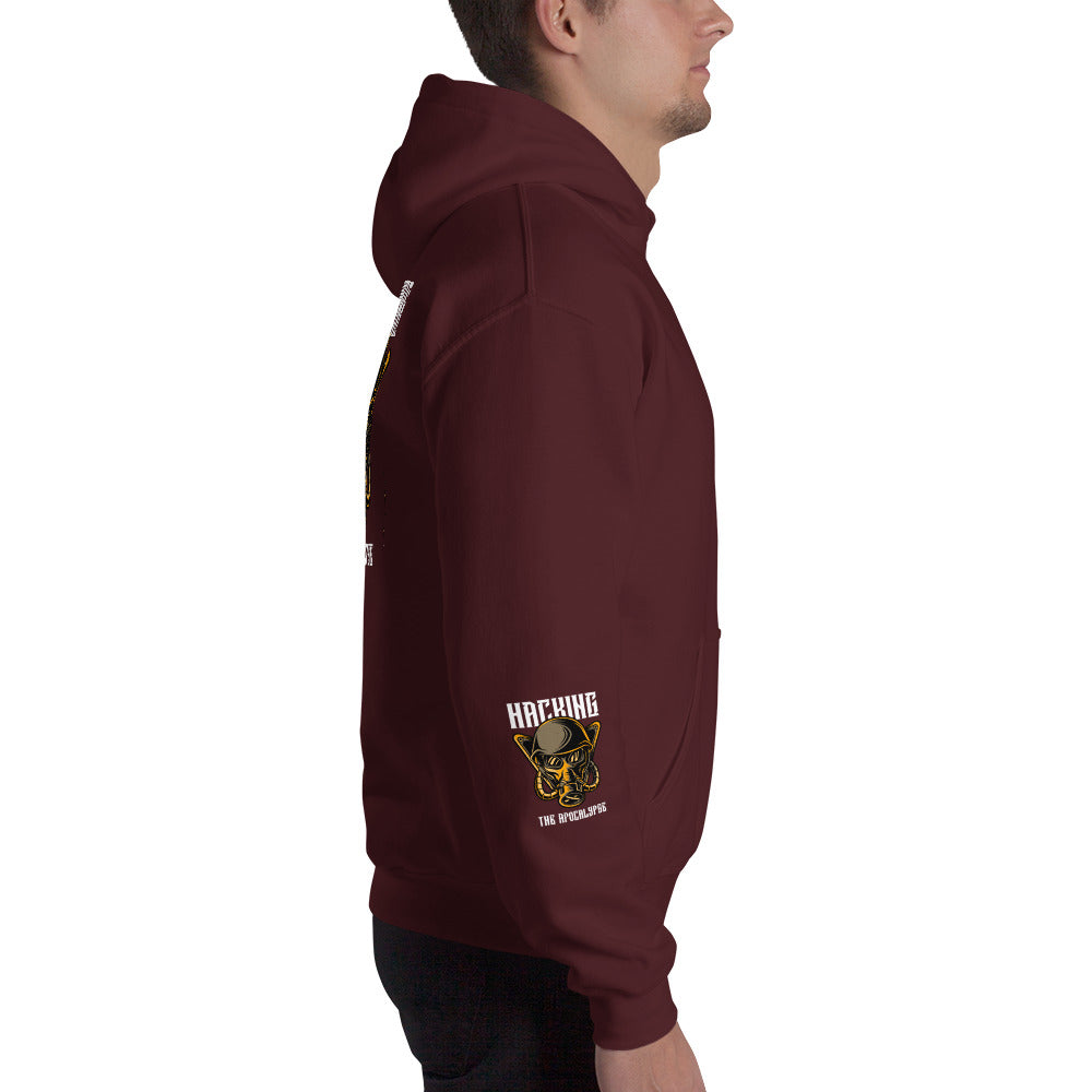 Hacking the apocalypse - Unisex Hoodie (with all sides design) by DarkByteGear