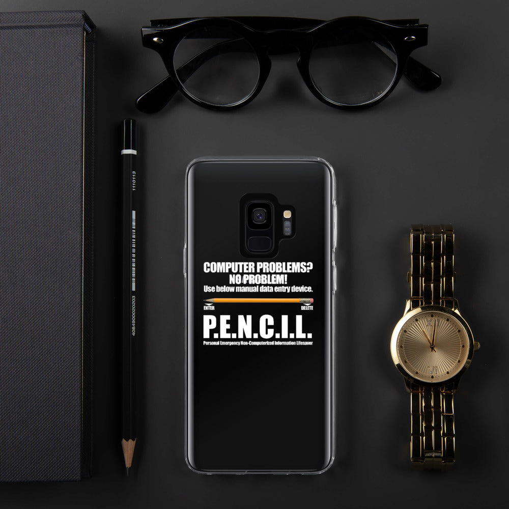 P.E.N.C.I.L. - Samsung Case (white text) by DarkByteGear