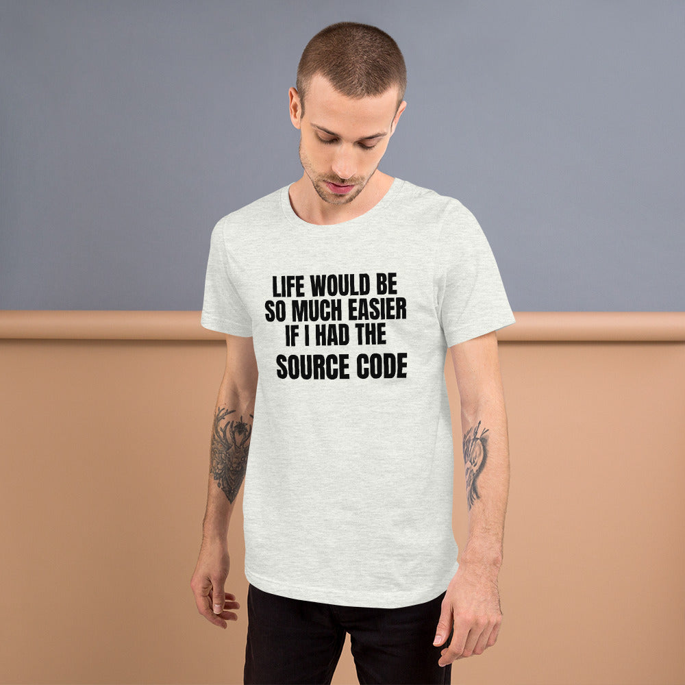 Source code - Short-Sleeve Unisex T-Shirt (black text) by DarkByteGear