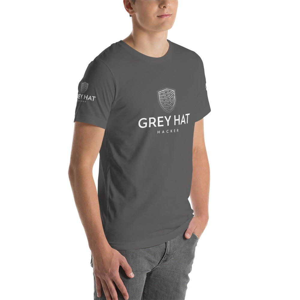Grey Hat Hacker - Short-Sleeve Unisex T-Shirt by DarkByteGear