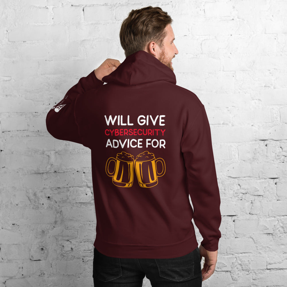Will give cyber security advice for beer - Unisex Hoodie by DarkByteGear