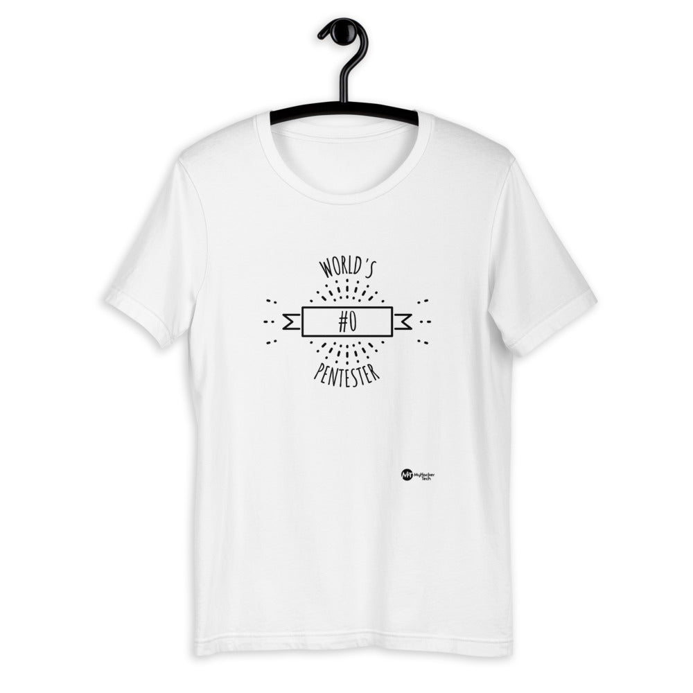 World's #0 Pentester- Short-Sleeve Unisex T-Shirt (black text) by DarkByteGear