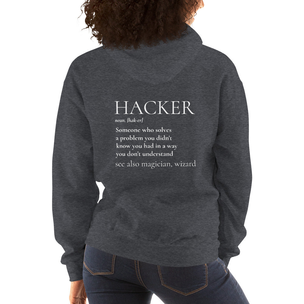 HACKER noun. [hak-er] - Unisex Hoodie by DarkByteGear