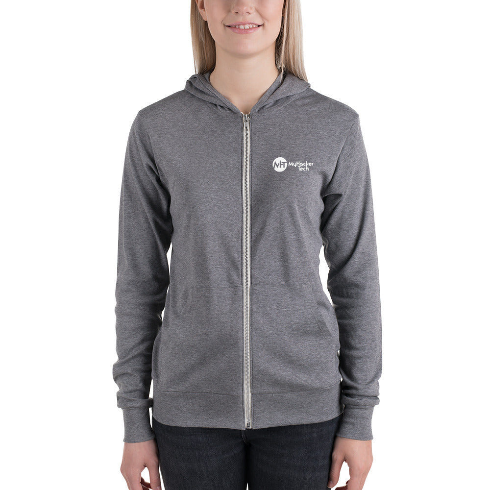 MyHackerTech Classic - Unisex zip hoodie by DarkByteGear