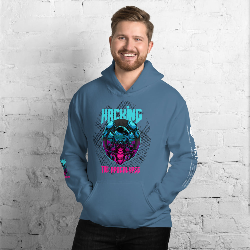 Hacking the apocalypse v1 - Unisex Hoodie (with all sides design) by DarkByteGear