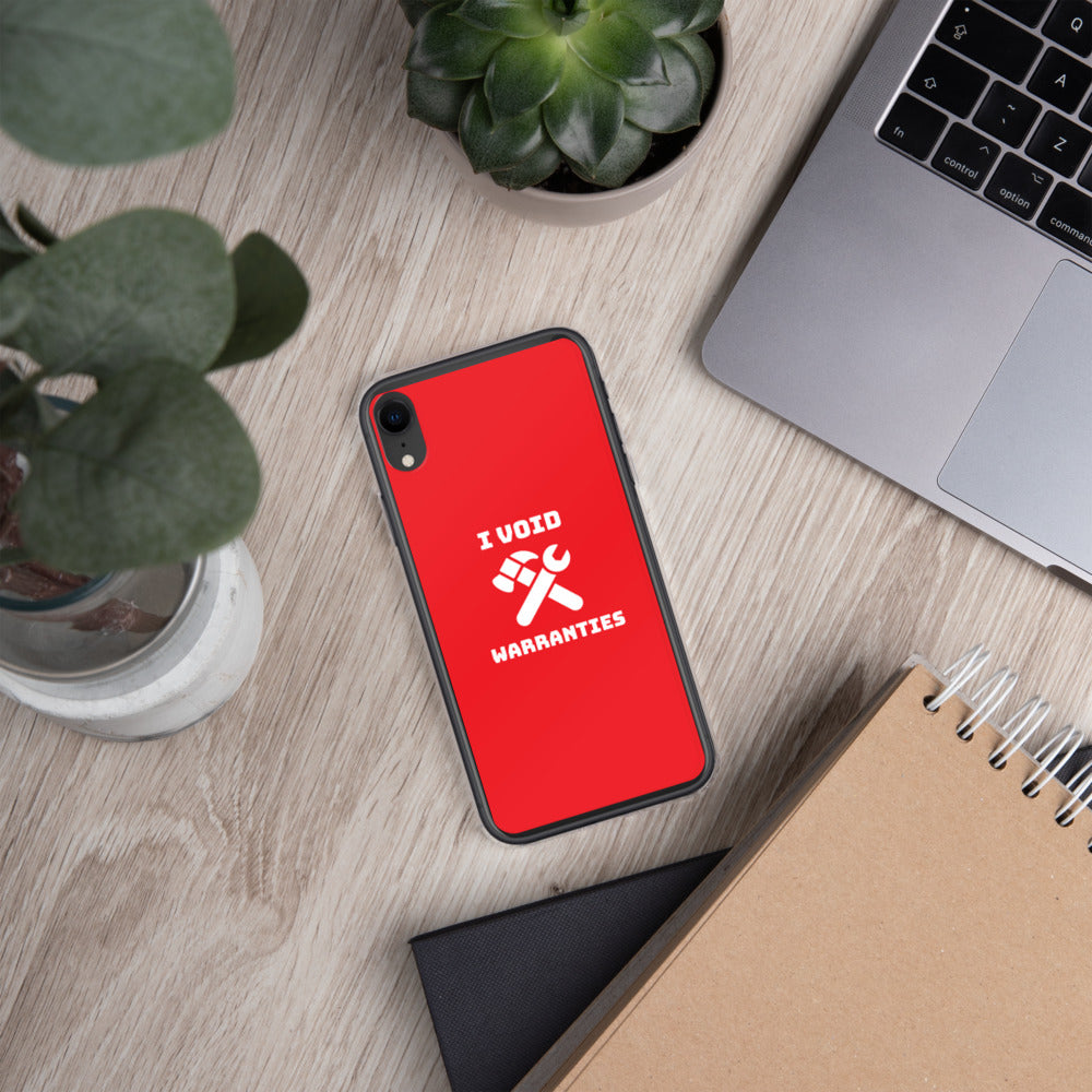 I void warranties - iPhone Case (red) by DarkByteGear