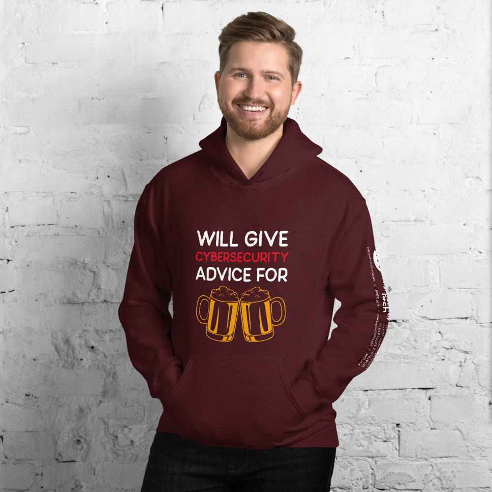 Will give cyber security advice for beer - Unisex Hoodie by DarkByteGear