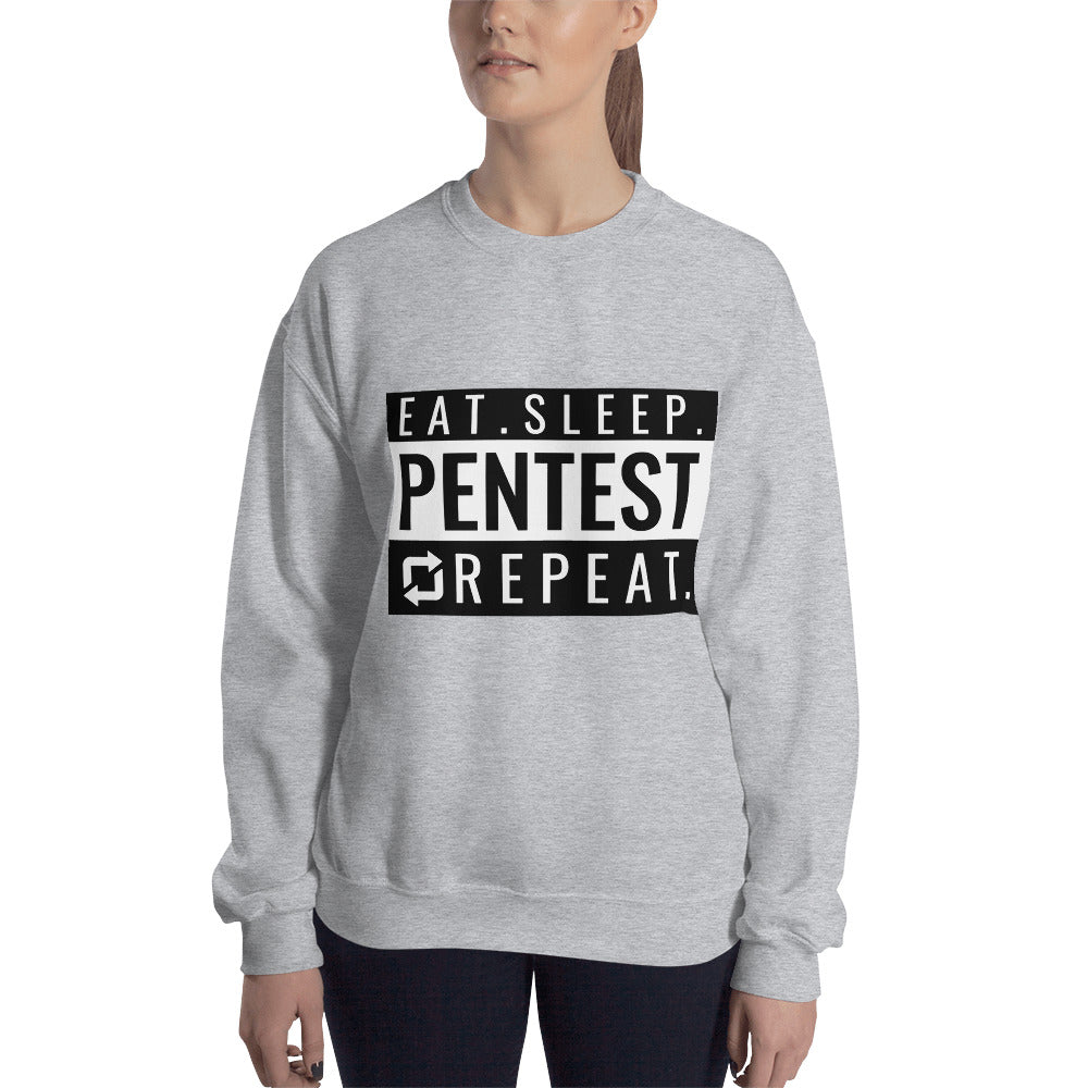 Eat sleep pentest repeat - Unisex Sweatshirt by DarkByteGear