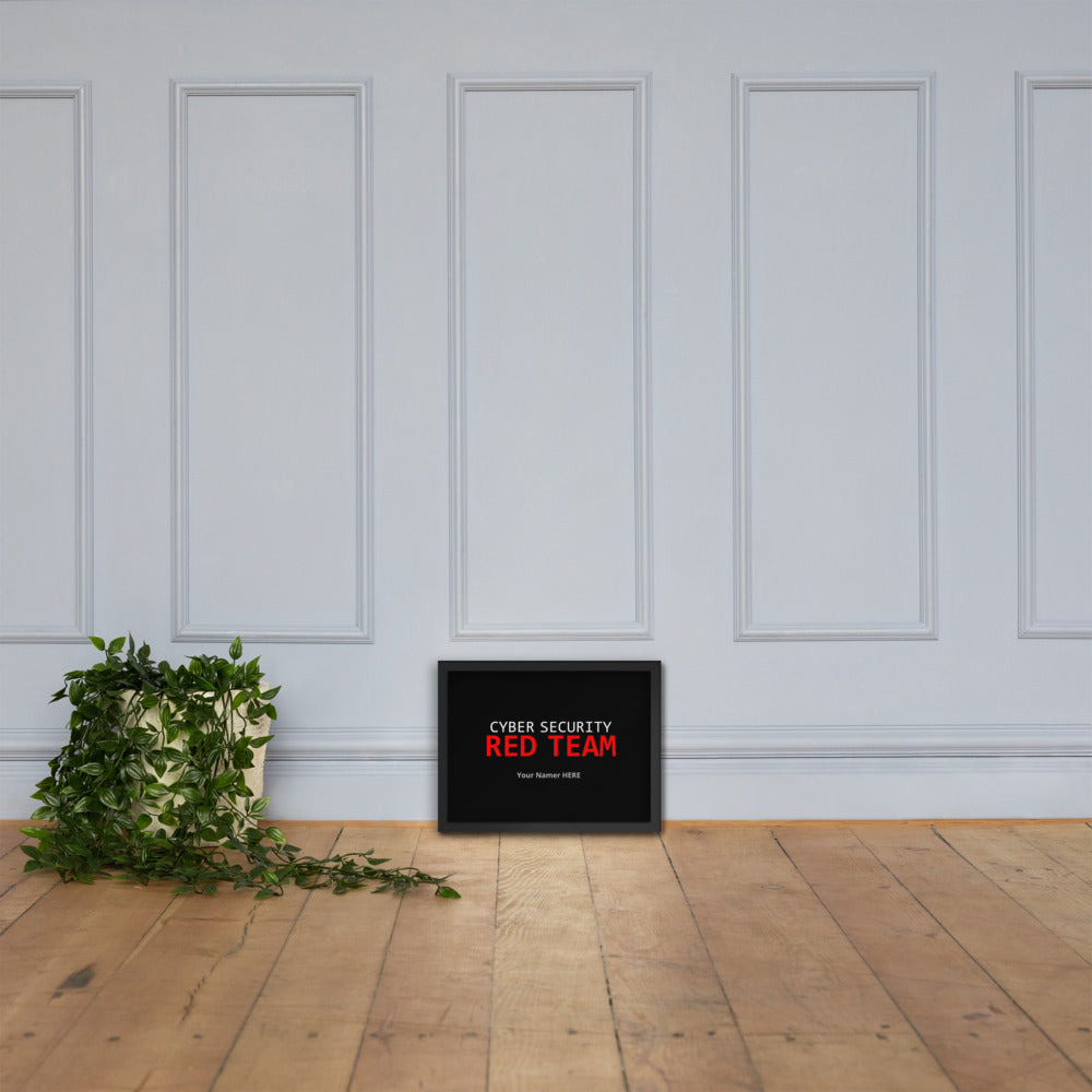 Custom Cyber Security Red team - Framed poster by DarkByteGear