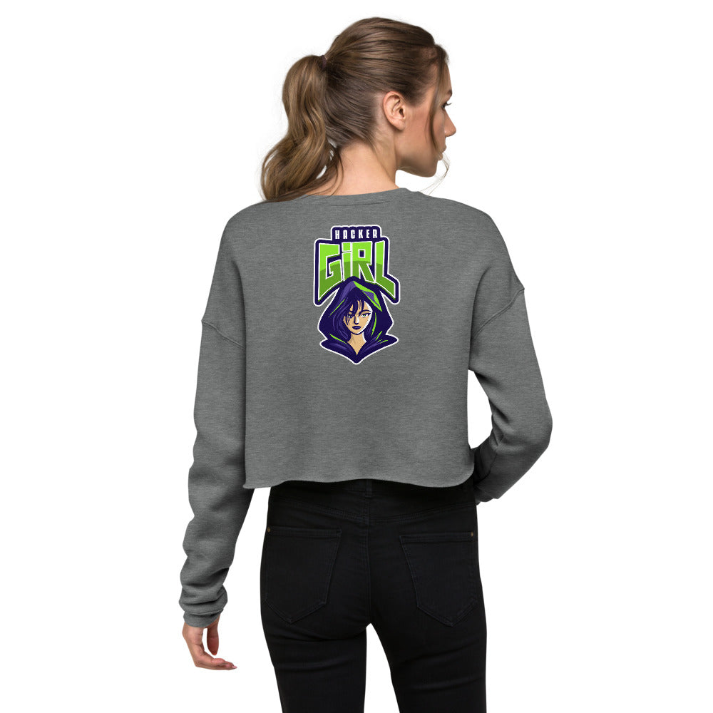 Hackergirl v.1 - Crop Sweatshirt by DarkByteGear