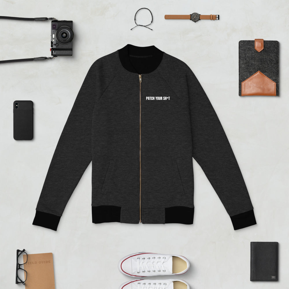 PATCH YOUR SH*T - Bomber Jacket (white text) by DarkByteGear
