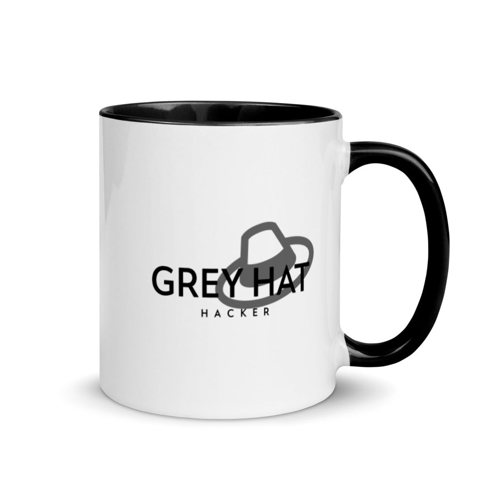 Grey Hat Hacker - Mug with Color Inside by DarkByteGear