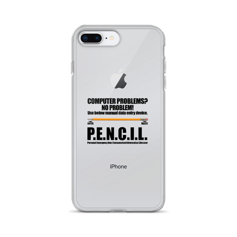 P.E.N.C.I.L. - iPhone Case (black text) by DarkByteGear