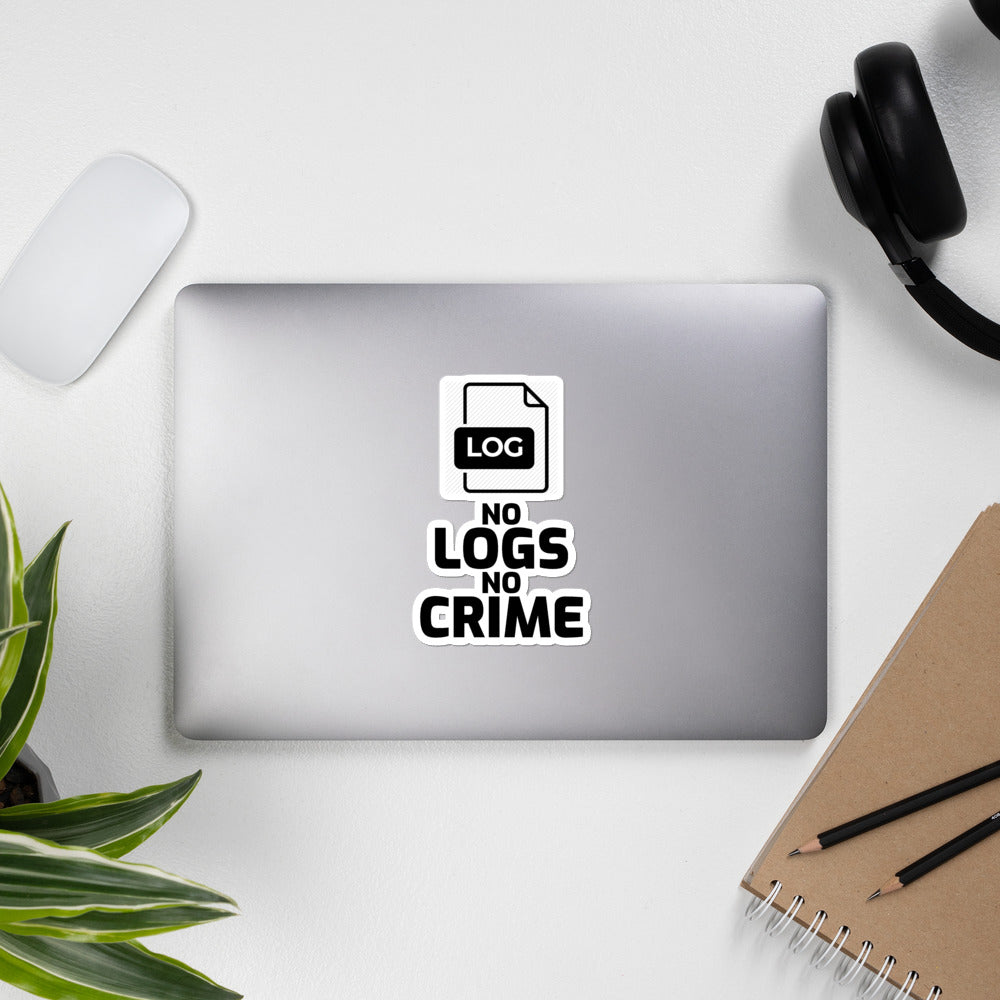 No logs no crime - Bubble-free stickers by DarkByteGear