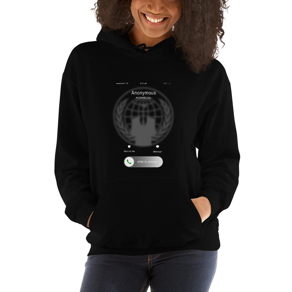 Anonymous incoming call - Unisex Hoodie by DarkByteGear